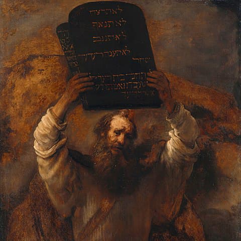 Moses mit den Zehn Geboten (Quadrat)