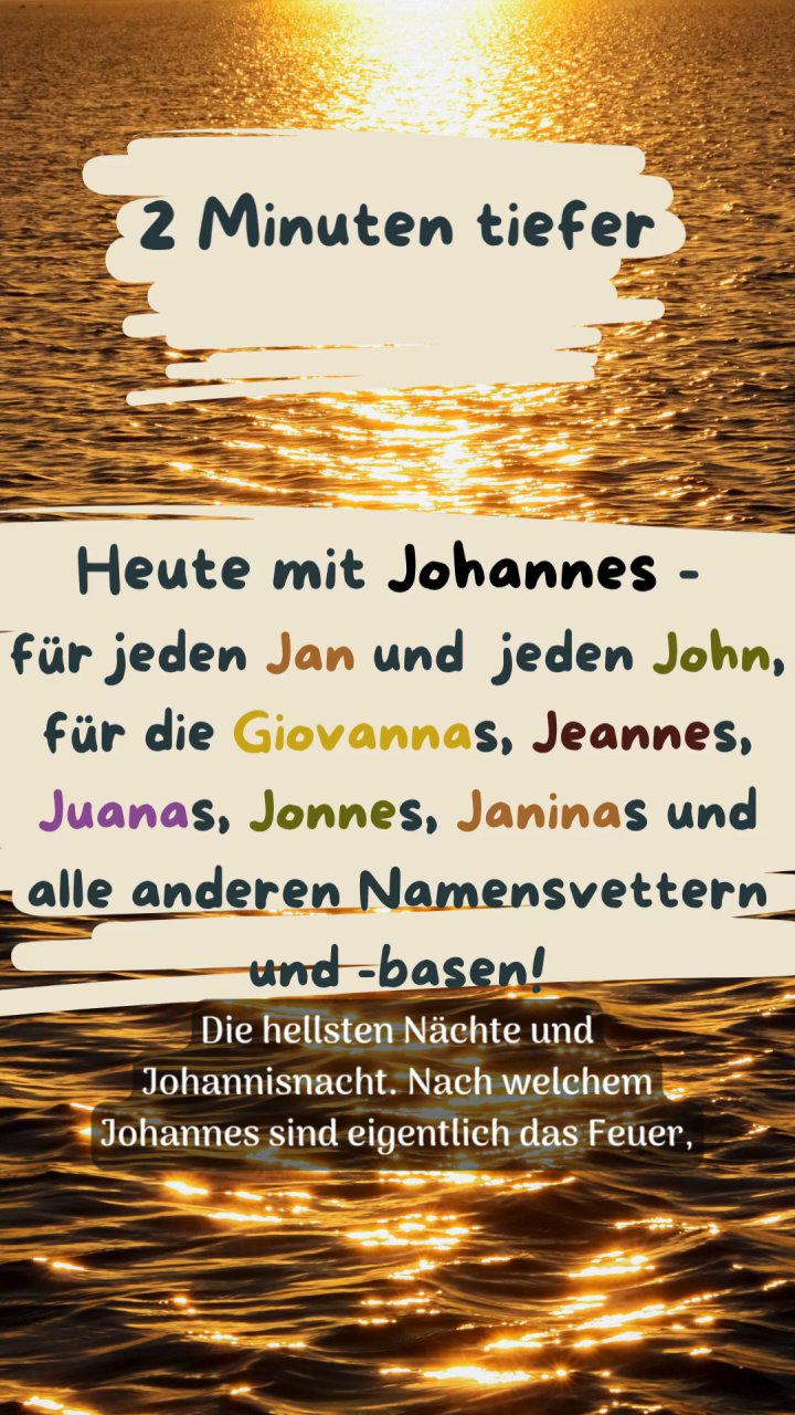 ?Mittsommer! Johannisnacht! Nach wem sind eigentlich Johannesfeuer und Johannisbeeren benannt? Viel Spaß mit dem nächst...