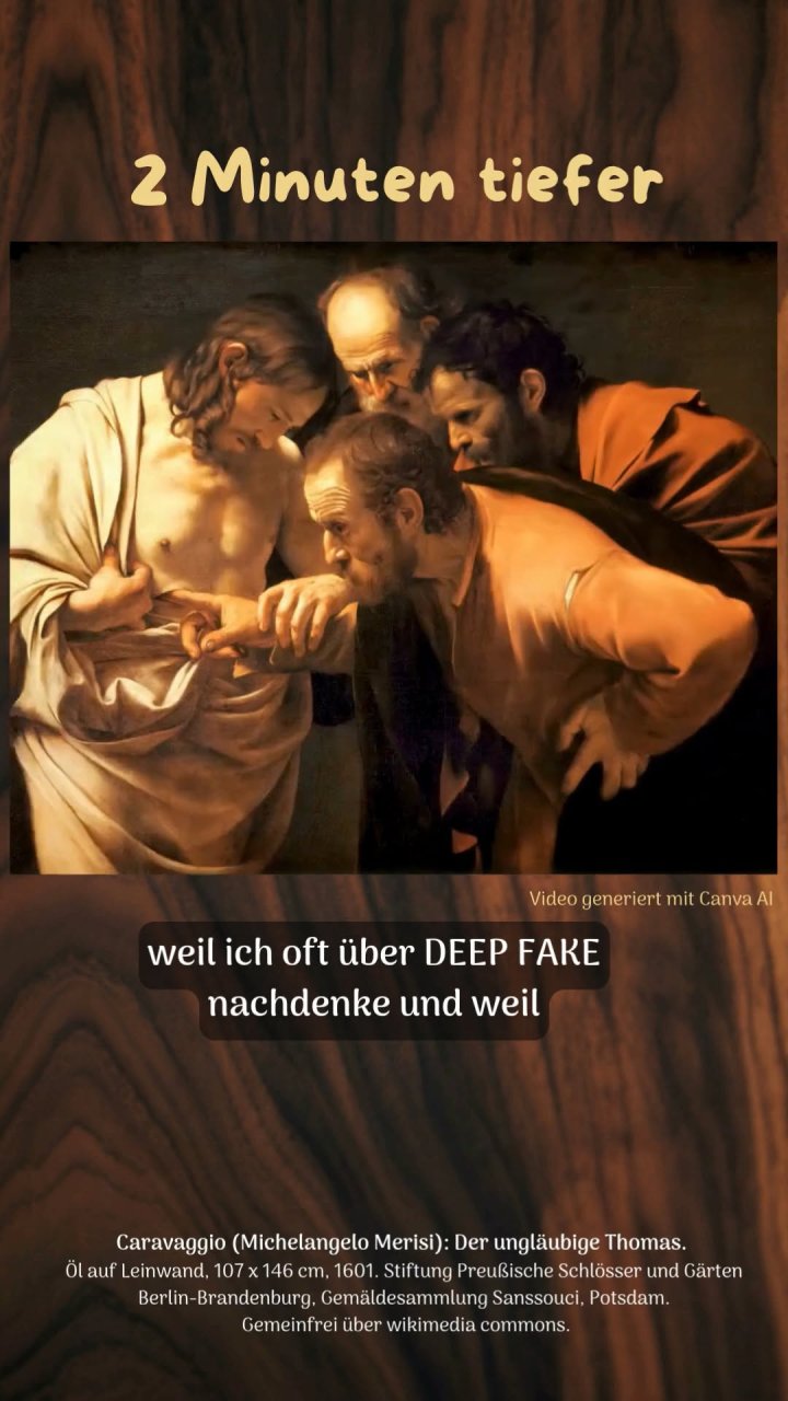 Glauben, was man sieht??? Heute geht es um den Ungläubigen Thomas und den Maler Caravaggio, um Wunder und Realismus und ...